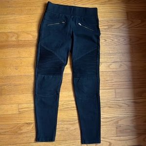Black American eagle leggings with texture
